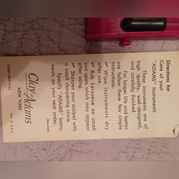 Vintage Adams-Clay dissecting set with biocase- in original box - Picture 7 of 8